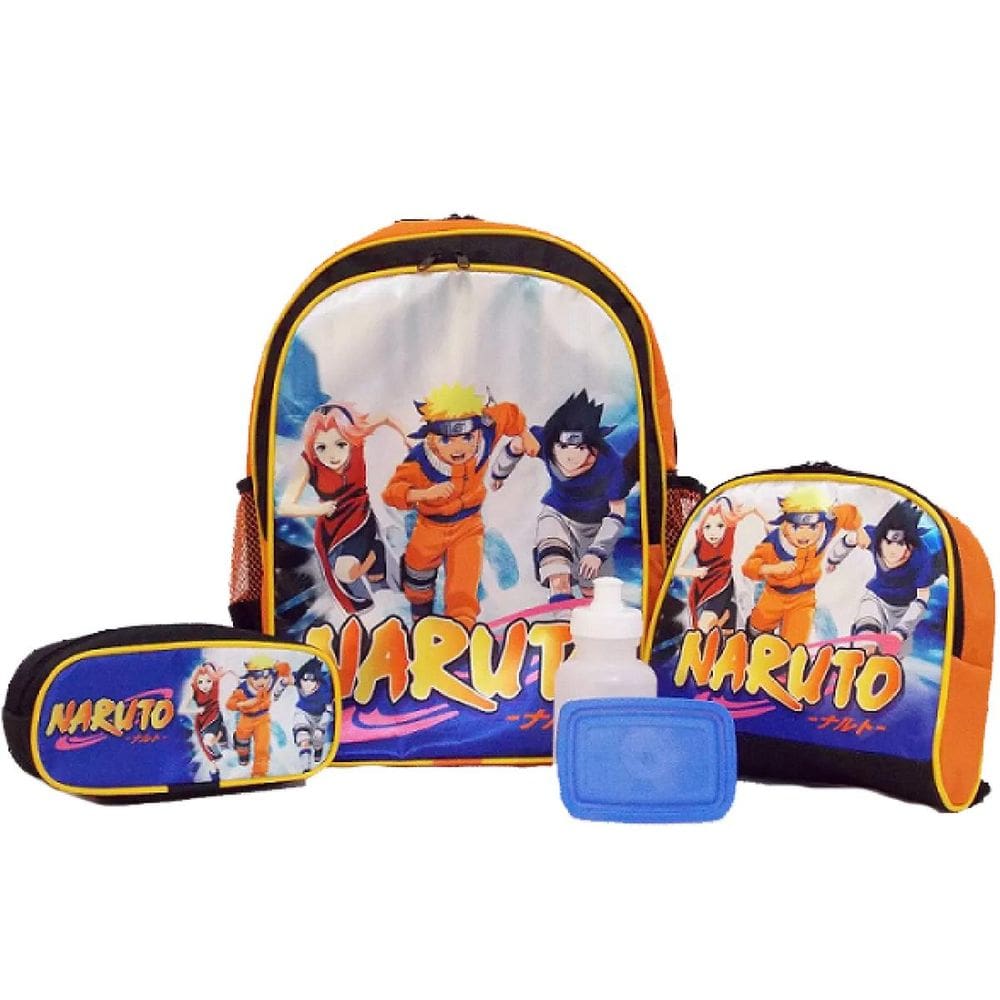 Kit Mochila Infantil Naruto Costas Tam G