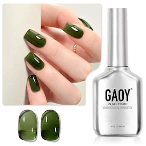 Verniz de unhas GAOY Jelly Gel 16mL verde transparente translúcido