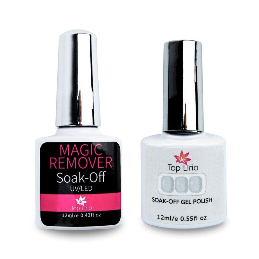 Kit Esmalte Em Gel Renda Soak Off + Magic Remover Top Lírio