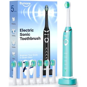 Escova de dentes elétrica Bymore para adultos e crianças com 8 cabeças