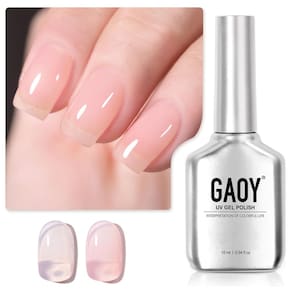 Verniz de unhas em gel GAOY Pink Jelly Nude 16 mL translúcido 1643