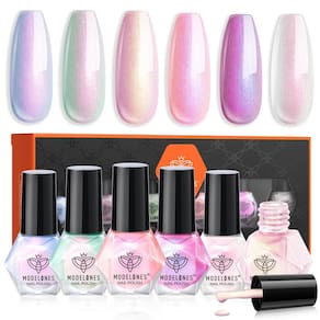 Conjunto de esmaltes modelones Pearl 6 Colors Shimmer para mulheres