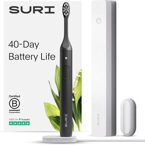 Escova de dentes elétrica SURI Sustainable com estojo de limpeza UV