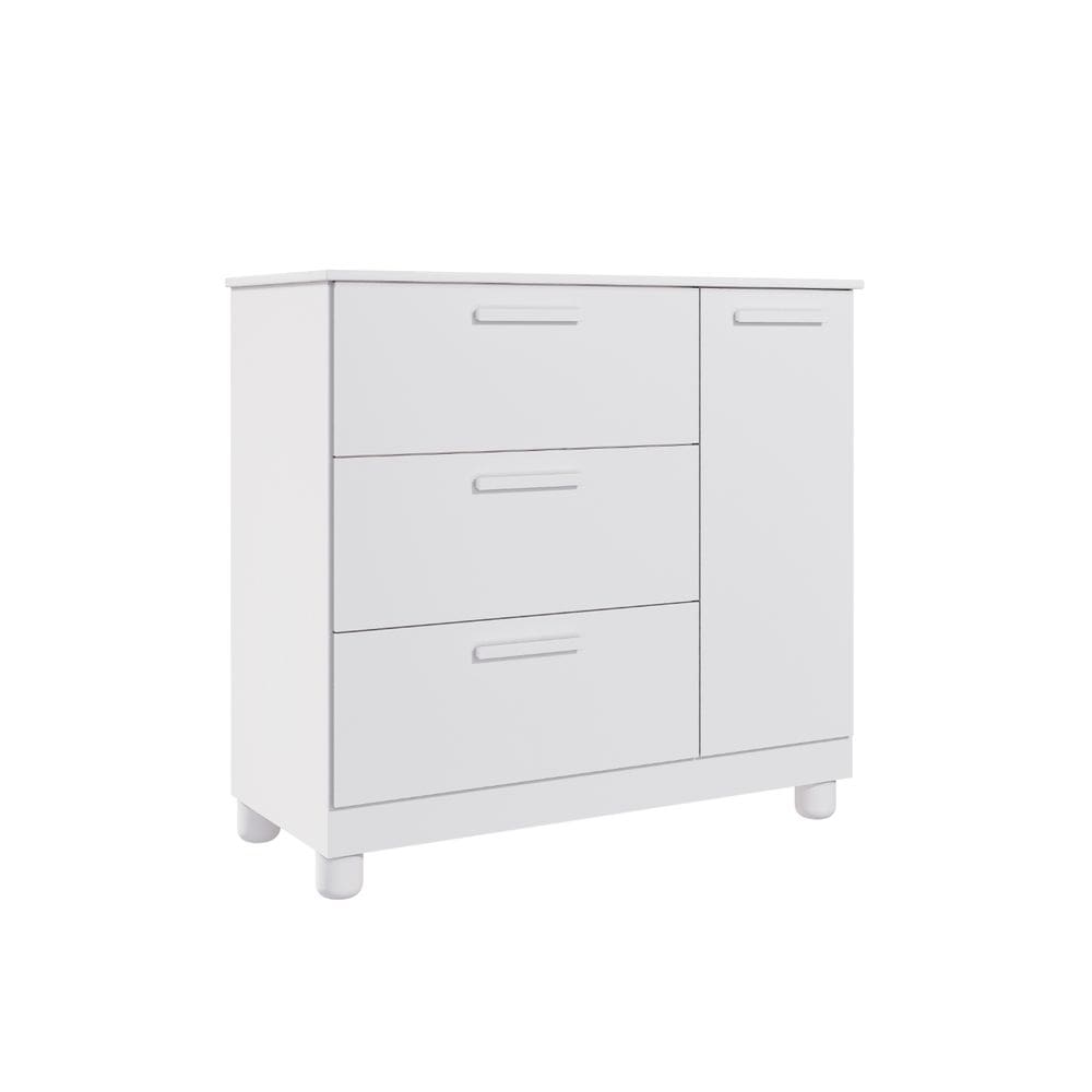 Cômoda Infantil Permobili Jujuba 3 gavetas e 1 porta MDF