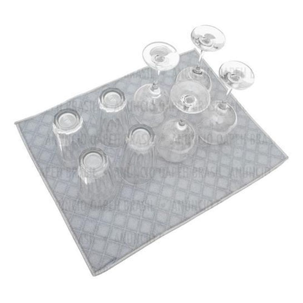Kit 2 Tapetes Secar Louça E Copos Alto Poder De Absorção
