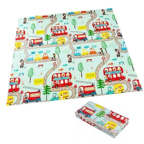 Tapete Infantil Bebe Criança Tatame Dupla Face Emborrachado Macio Antiderrapante Seguro Dobravel Diversao Brincadeira Resistente Multiuso