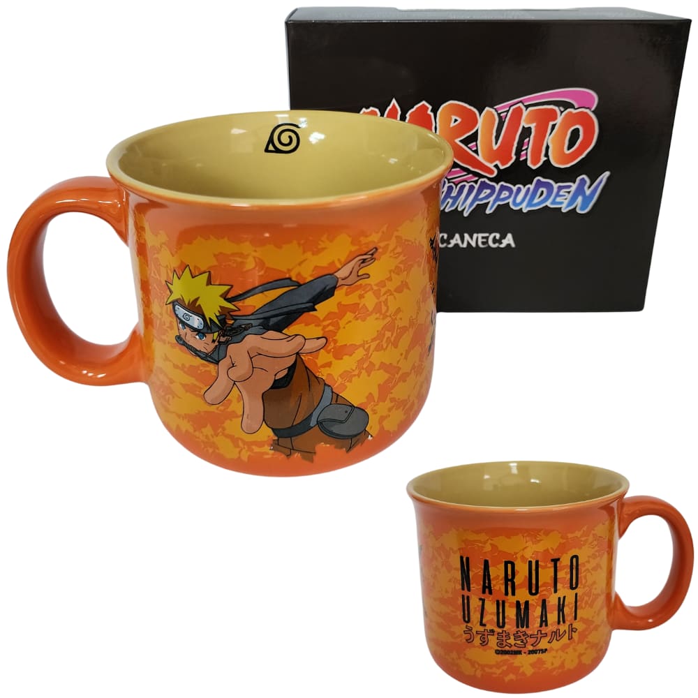 Caneca Naruto Uzumaki Cerâmica 470ml Oficial Viz Media