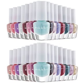 Conjunto de esmaltes Nicole Miller Mini Glossy Vibrant, pacote com 2