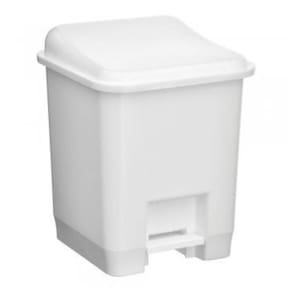 Lixeira Santana Plástico Pedal Branco 14L 144