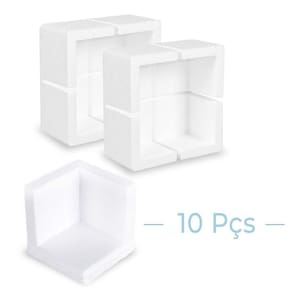 Cantoneira Proteção Isopor Quadrado 10X10Cm 10 Peças
