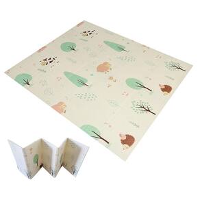 Tapete Infantil Bebe Criança Tatame Grande Dupla Face Emborrachado Macio Seguro Dobravel Antiderrapante Diversao Brincadeira Resistente