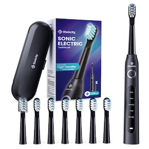 Escova de dentes elétrica Etekcity para adultos/crianças 8 cabeças de escova
