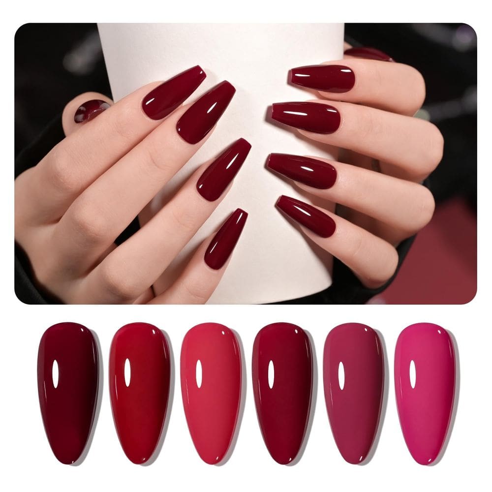 Conjunto de esmaltes em gel GAOY Berry Collection Hot Pink 6,5 mL x6