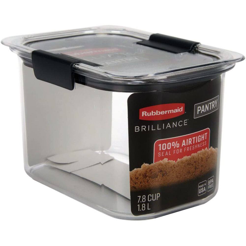 Recipiente de armazenamento de alimentos Rubbermaid Brilliance 1,8 L sem BPA