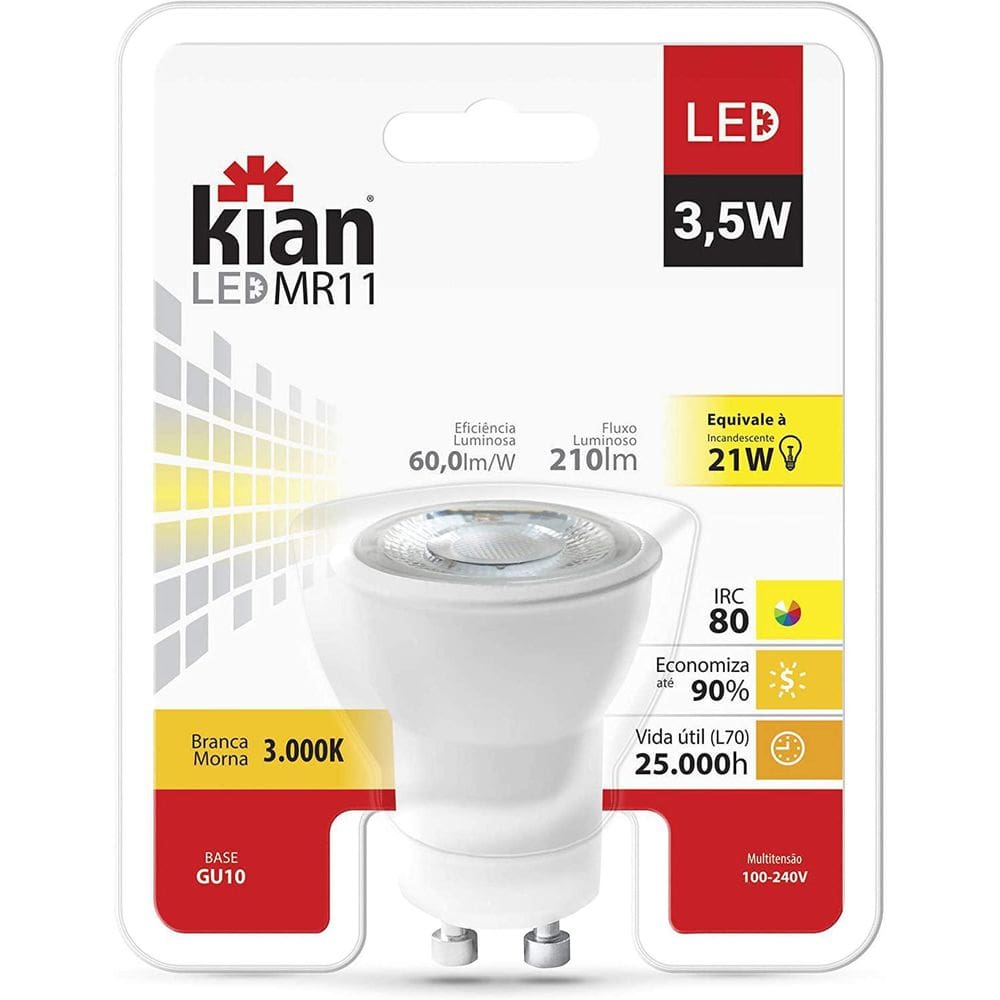 Lampada Led Mr11 3,5W 3000K Biv Kian