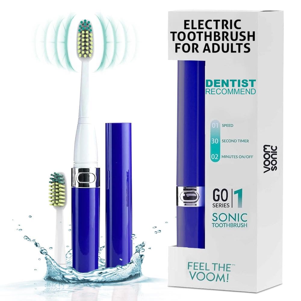 Escova de dentes elétrica de viagem Voom Sonic Go 1 Series Royal Blue