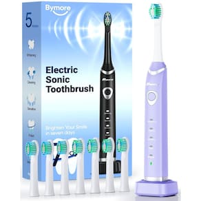 Escova de dentes elétrica Bymore para adultos com 8 cabeças de reposição