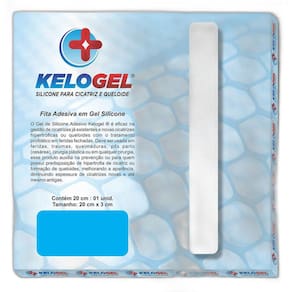 Placa Em Gel De Silicone Para Cicatriz 20Cmx3Cm Kelogel