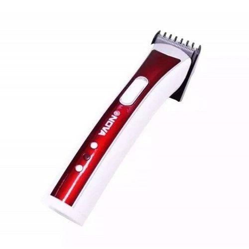 Máquina Multifuncional Nhc-3780 Nova Aparador Cabelo Barba Bigode - Vermelho