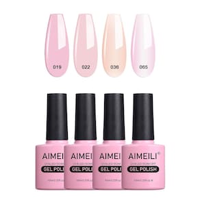Conjunto de esmalte de gel AIMEILI Nude de 4 x 10 mL Soak Off UV/LED