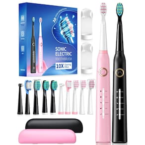 Escova de dentes elétrica TEETHEORY Sonic 40000VPM 5 modos 12 cabeças