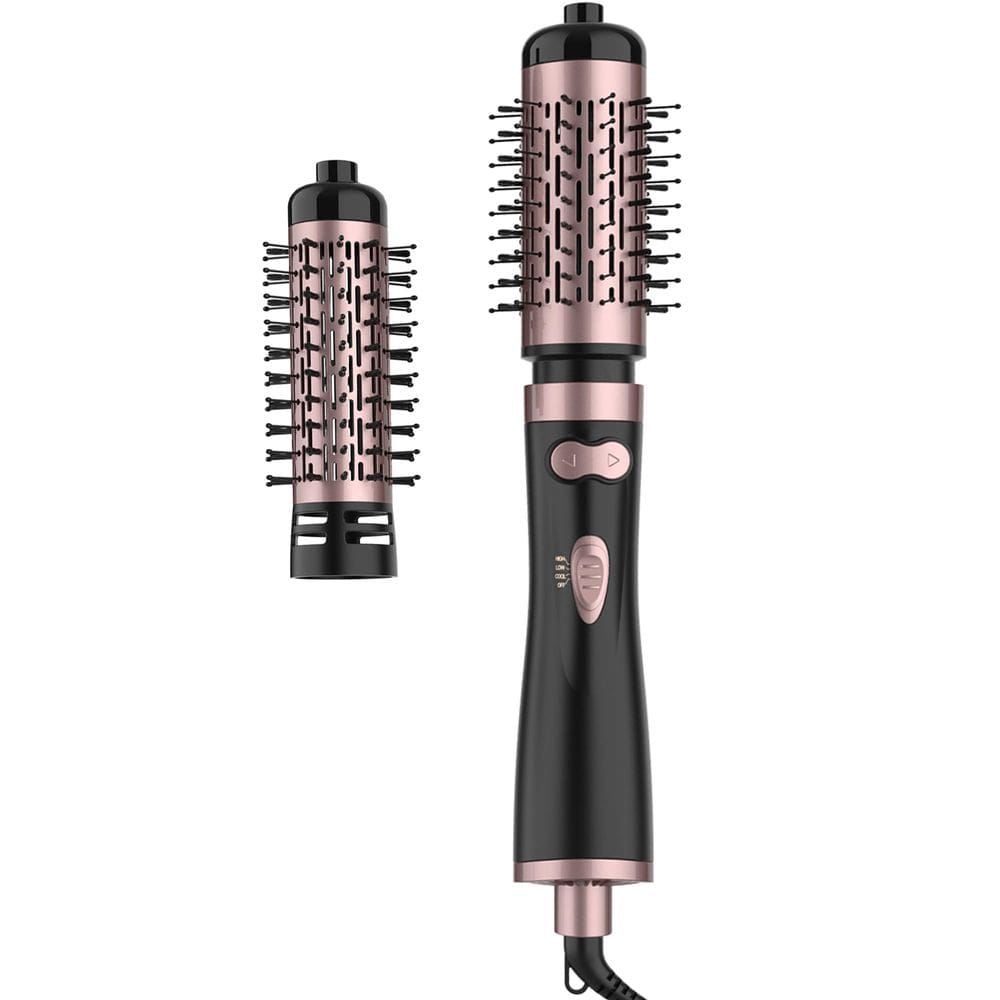 Escova para secador de cabelo ANWA Rotating 4 em 1 Hot Air Styler preta
