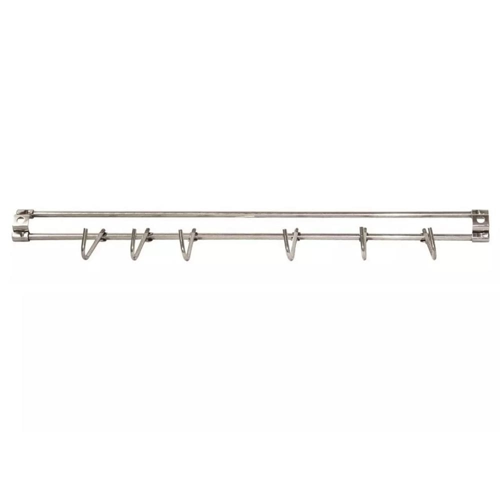 Suporte Parede Inox 6 Ganchos P/ Utensílios - Mimo Style