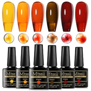Verniz de unhas MTSSII Jelly Crystal Gel translúcido de 6 cores