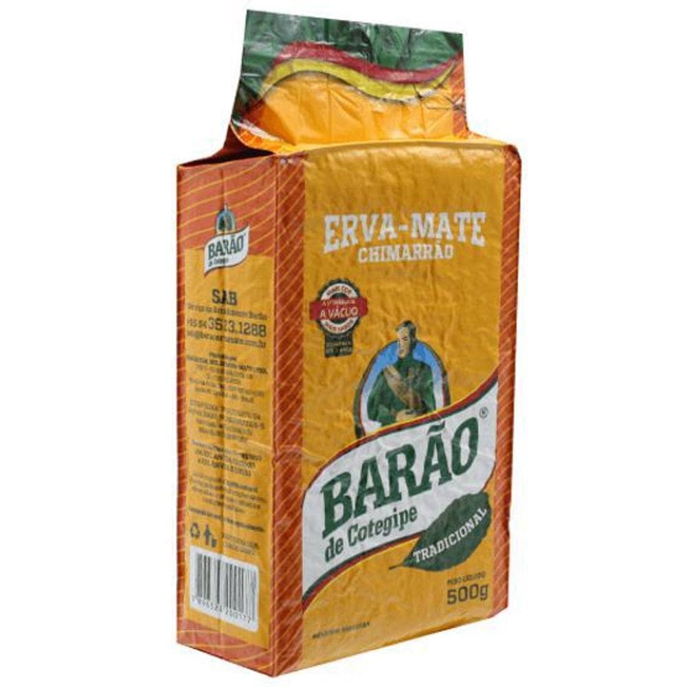 Erva Mate Chimarrão Vácuo Tradicional Barão Cotegipe 500 Gr
