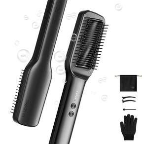 Escova de alisamento de cabelo Umitec KD377 com íon negativo preto