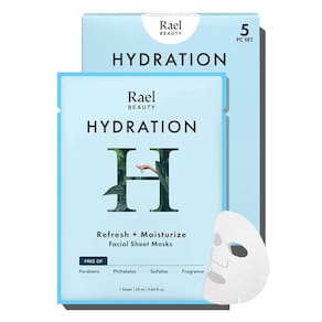Máscara facial Rael Hydrating Bamboo Facial Sheet Mask 5 folhas