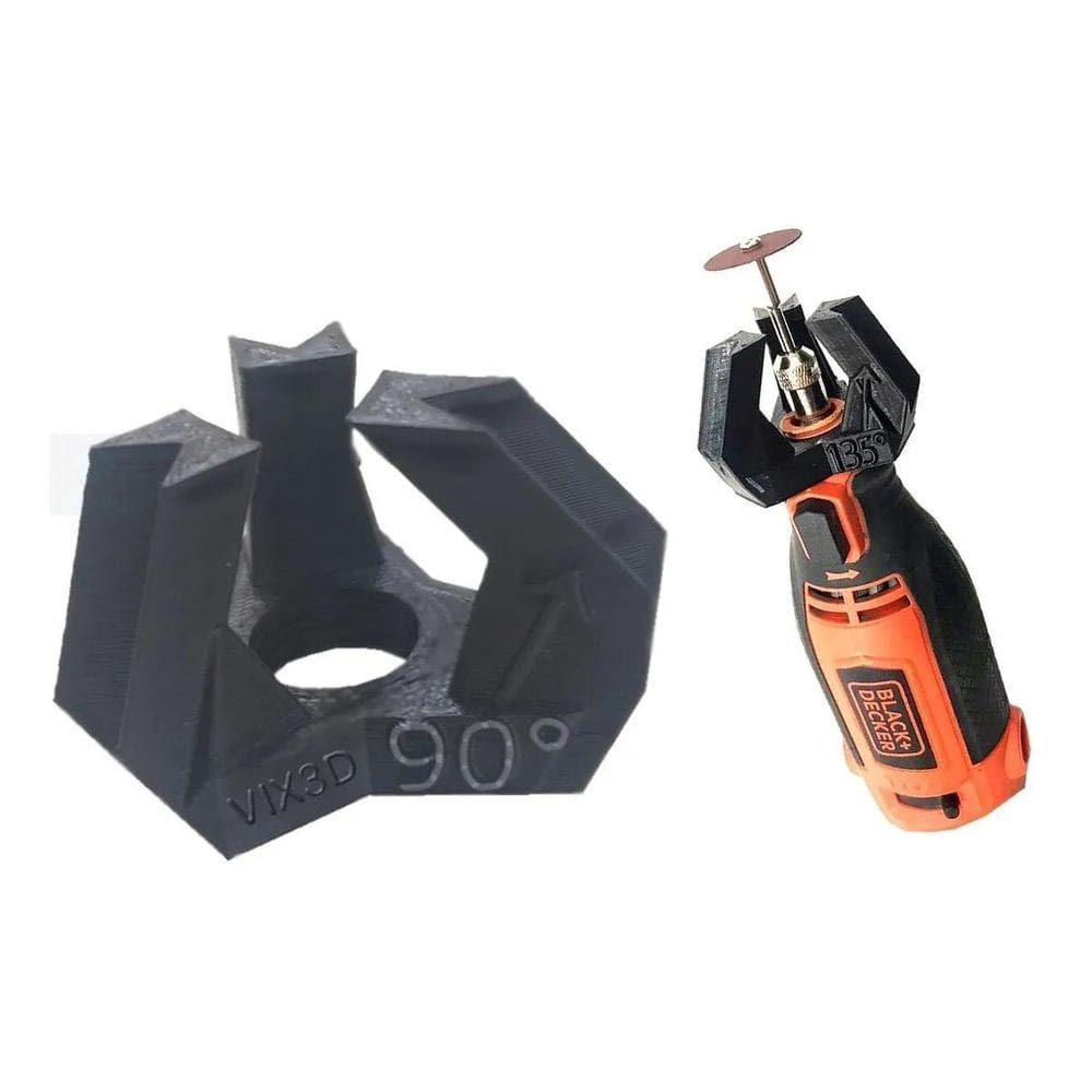 Afiador de Brocas 3 em 1 - Suporte-Guia - Preto