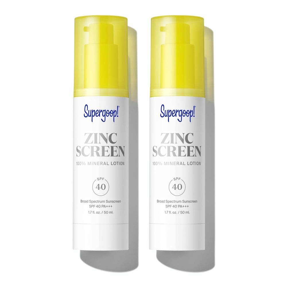 Protetor solar Supergoop! Protetor de zinco SPF 40 PA+++ 50 ml Pacote com 2