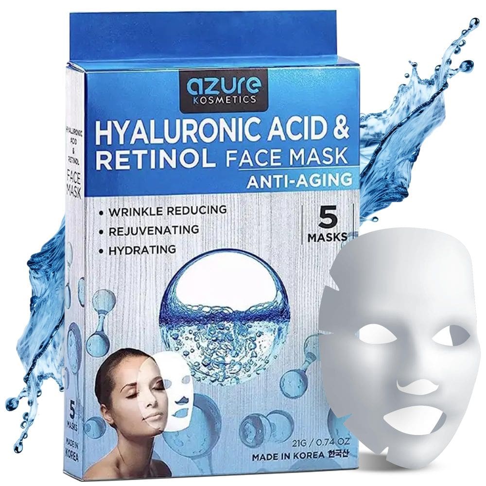 Máscara facial Azure Cosmetics Ácido Hialurônico e Retinol Antienvelhecimento