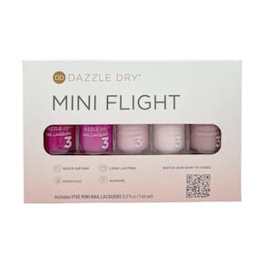 Conjunto de verniz para unhas Dazzle Dry Mini Flight Best of Pinks x5
