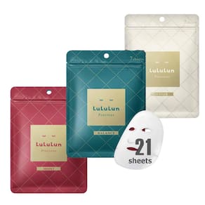 Conjunto de máscara facial Lululun PRECIOUS Series 21 unidades