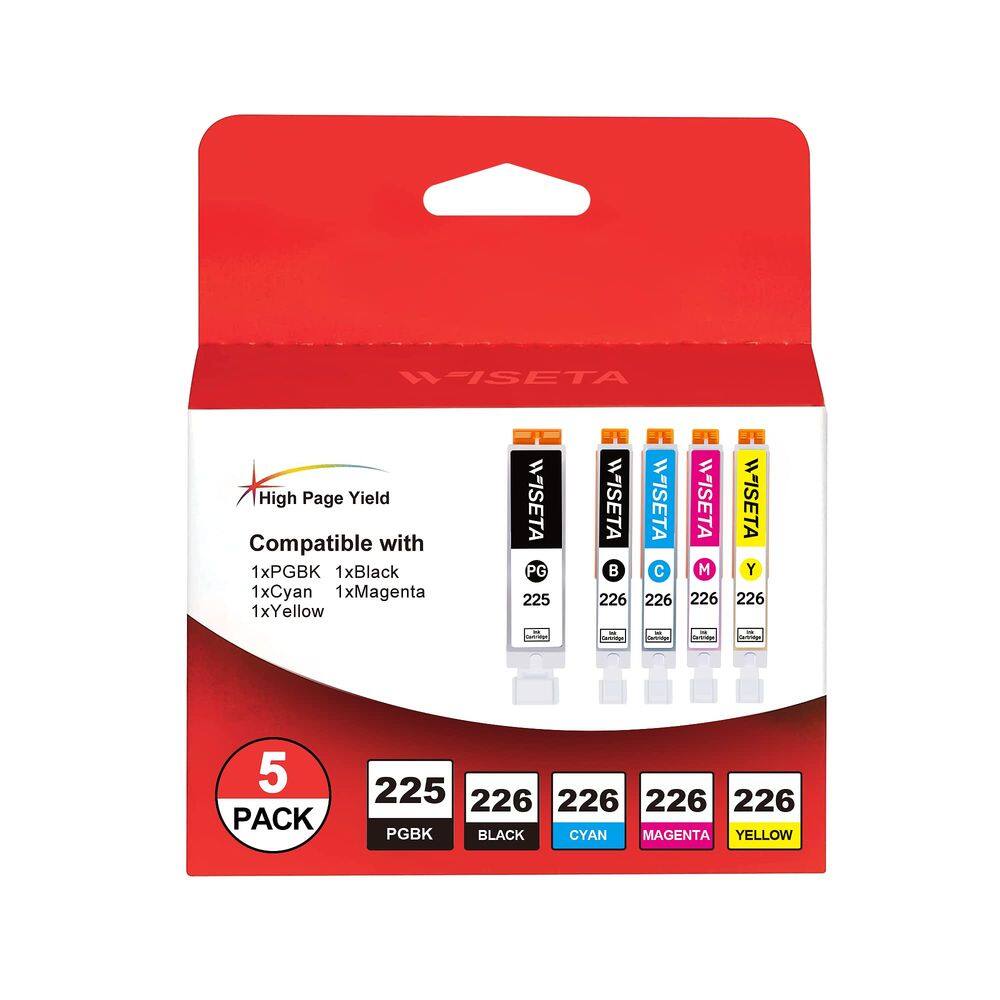 Cartuchos de tinta Wiseta compatíveis com Canon 226 PGI-225 CLI-226