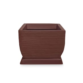Vaso D Planta + Prato Decorativo Polietileno 30X40 Chocolate