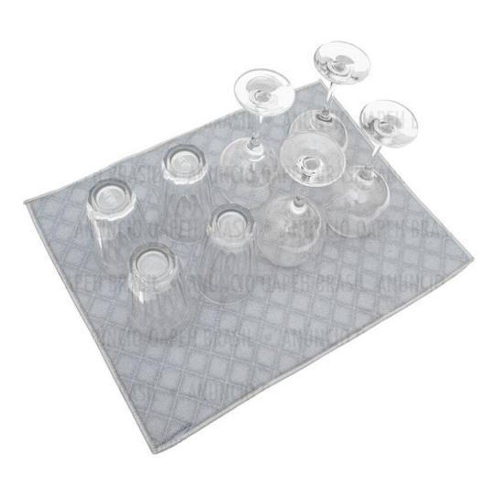 Kit 2 Tapetes Secar Louça E Copos Alto Poder De Absorção