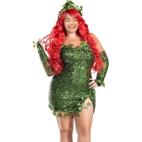Traje de cosplay Yiulangde Halloween Poison Ivy para mulheres