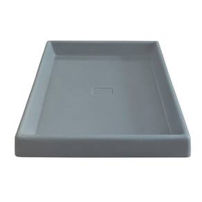 Prato Base Grande Quadrado Vaso Planta Em Polietileno 50 Cm