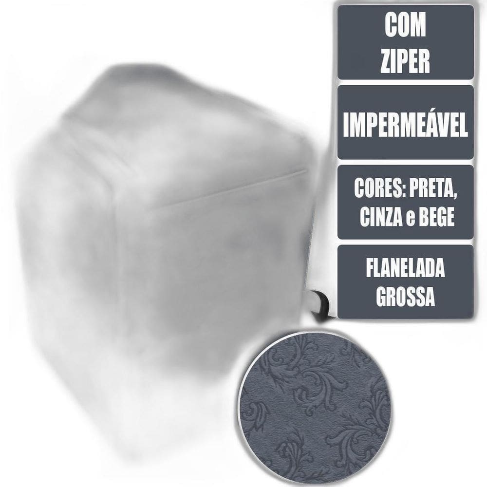 Capa De Maquina Lavar Electrolux Brastemp Consul Até 9Kg