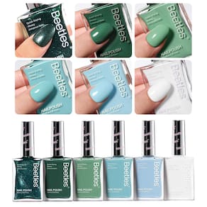 Conjunto de esmaltes Beetles Green P181 6 cores para mulheres