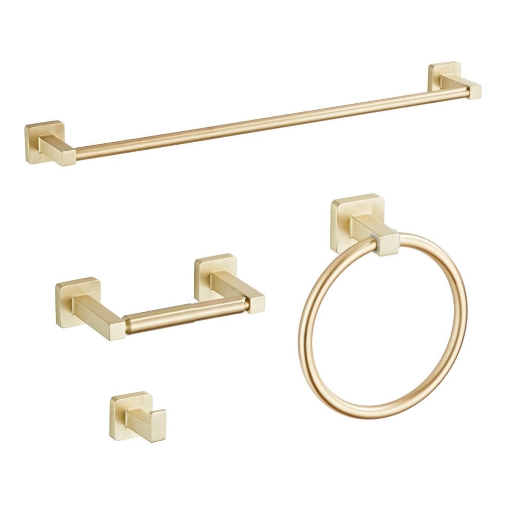 Conjunto de ferramentas de banheiro bluebyrne Brushed Gold 4 peças