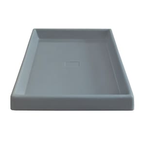 Prato Base Grande Quadrado Vaso Planta Em Polietileno 50 Cm