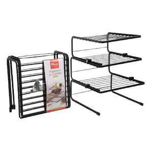 Prateleira De Cozinha Porta Pratos 24 Cm Wincy - Preto