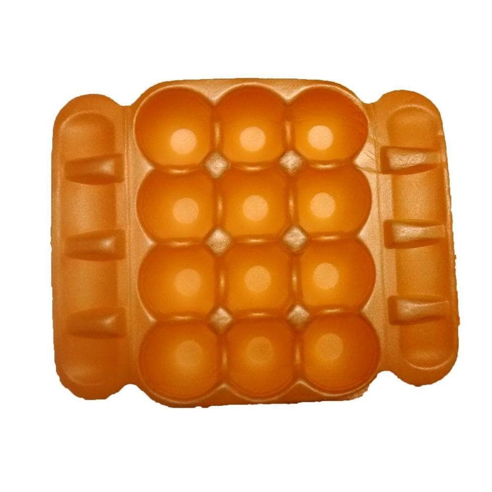 100 Bandeja De Isopor Para 12 Ovos 24X20Cm Laranja  Meio Fd