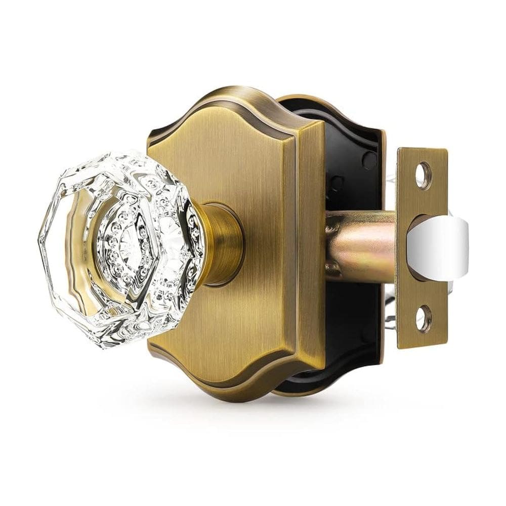 Maçaneta de porta Orger Passage Glass com trava antitravamento, 1 pacote