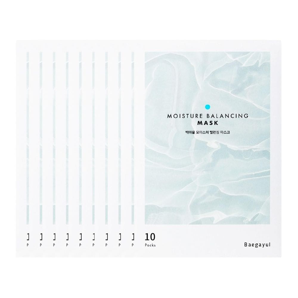 Máscara de lençol Baegayul Moisture Balancing Hydrating 10EA