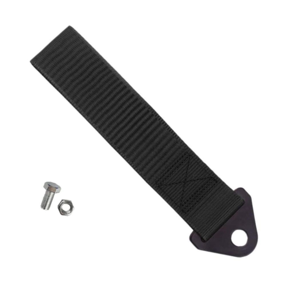 Kit Tow Strap Fita Cinta Reboque Para-Choque Preto Estilo Br